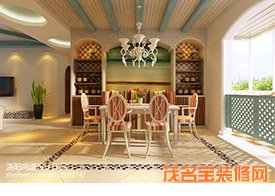 108平地中海三居餐厅装修效果图