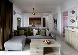 中式简洁大方二居装修效果图